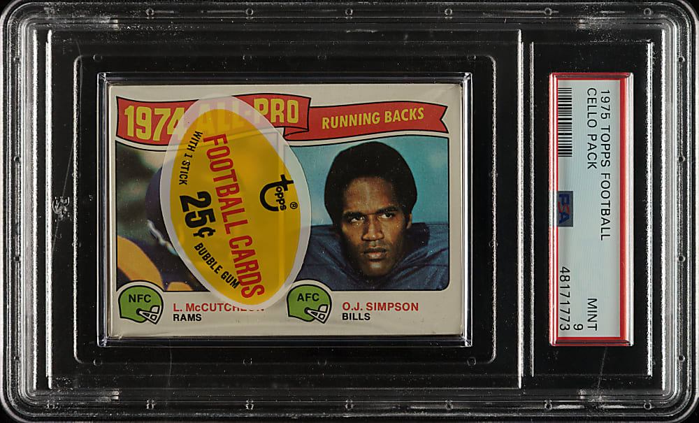 1975 Topps Unopened Cello Pack PSA MINT 9