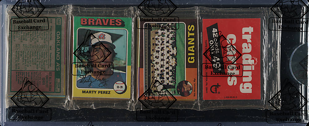 1975 Topps Unopened Rack Pack - George Brett Rookie on Back - BBCE
