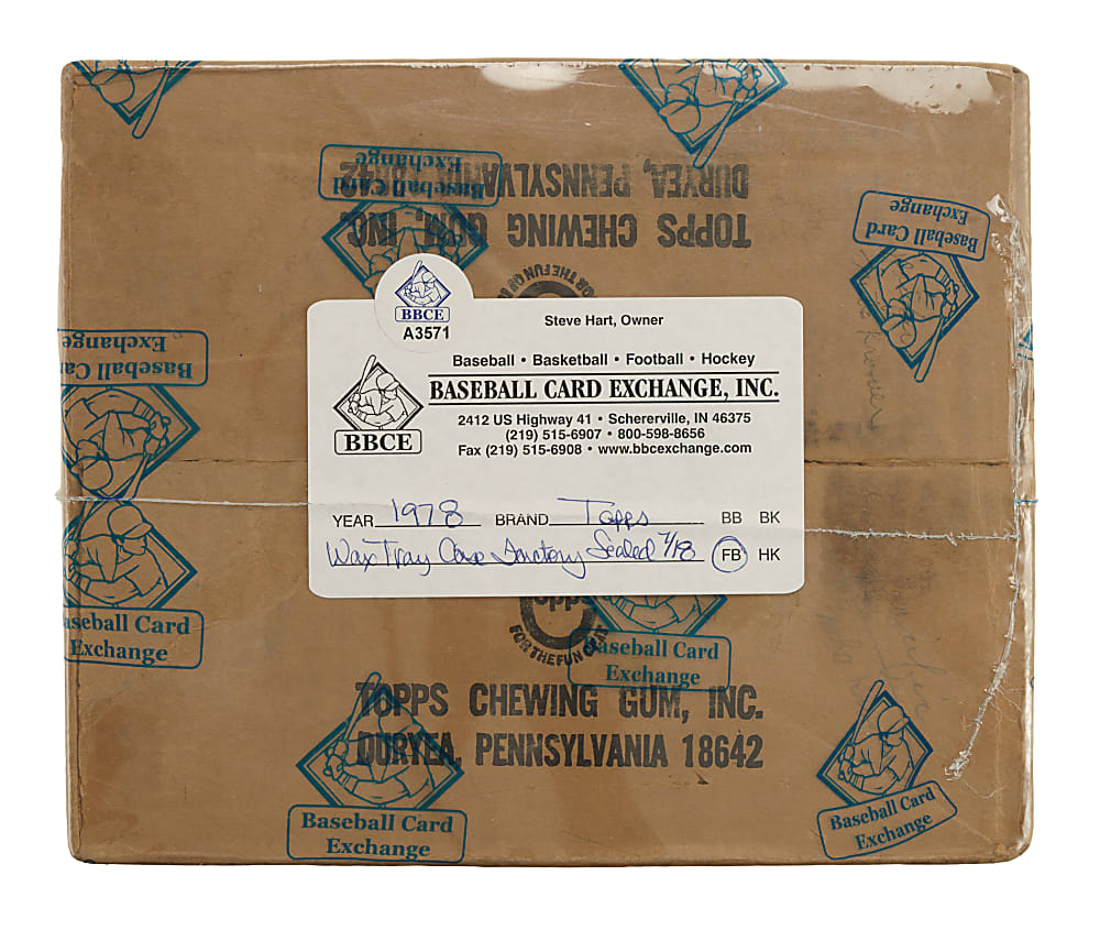 1978 Topps Factory-Sealed Wax Pack Tray Case (2 Boxes, 48 Trays) - BBCE