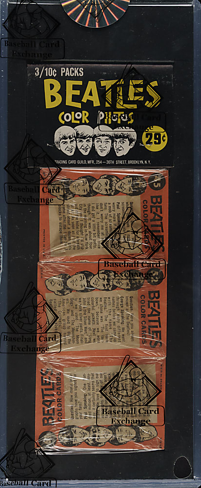 1964 Topps "Beatles - Color" Unopened Rack Pack - BBCE