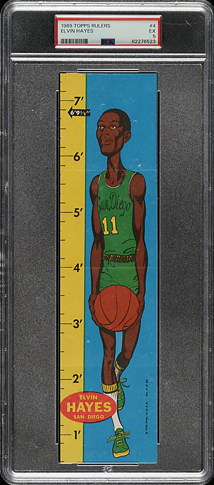 1969-1970 Topps Basketball Rulers #4 Elvin Hayes PSA EX 5