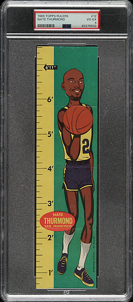 1969-1970 Topps Basketball Rulers #12 Nate Thurmond PSA VG-EX 4