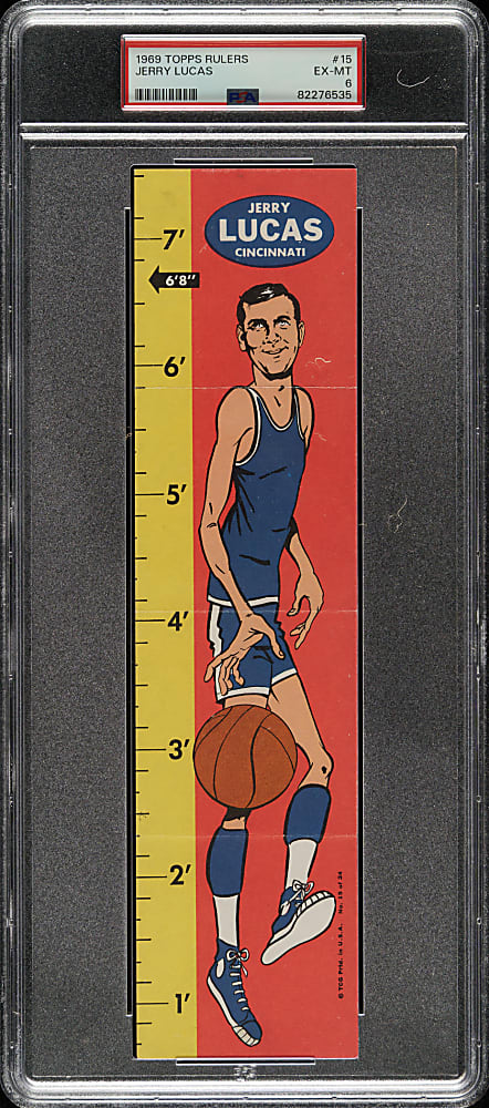 1969-1970 Topps Basketball Rulers #15 Jerry Lucas PSA EX-MT 6