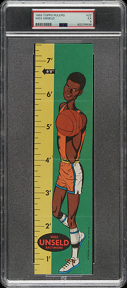 1969-1970 Topps Basketball Rulers #22 Wes Unseld PSA EX 5