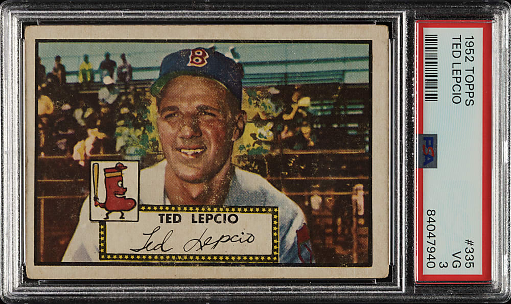 1952 Topps #335 Ted Lepcio High Number PSA VG 3