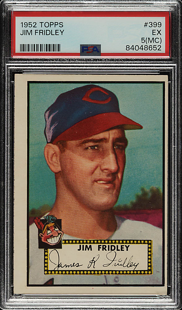 1952 Topps #399 Jim Fridley High Number PSA EX 5 (MC)