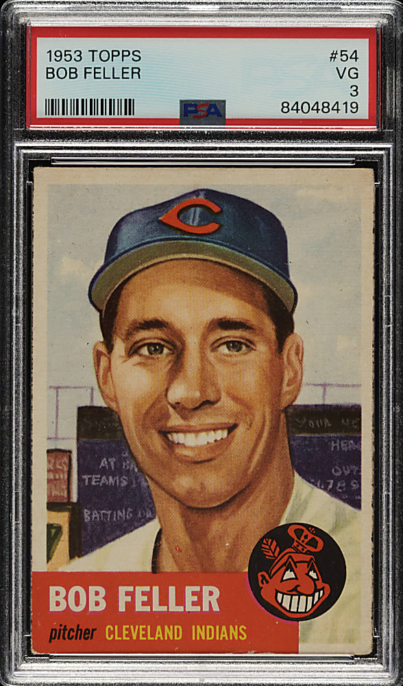 1953 Topps #54 Bob Feller PSA VG 3