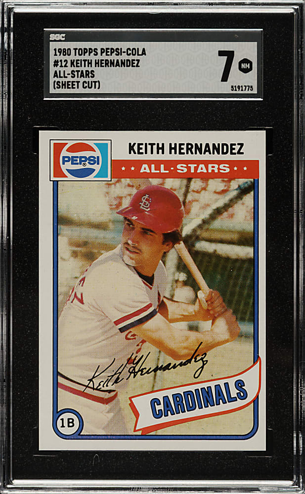 1980 Topps Pepsi-Cola All-Stars #12 Keith Hernandez SGC NM 7