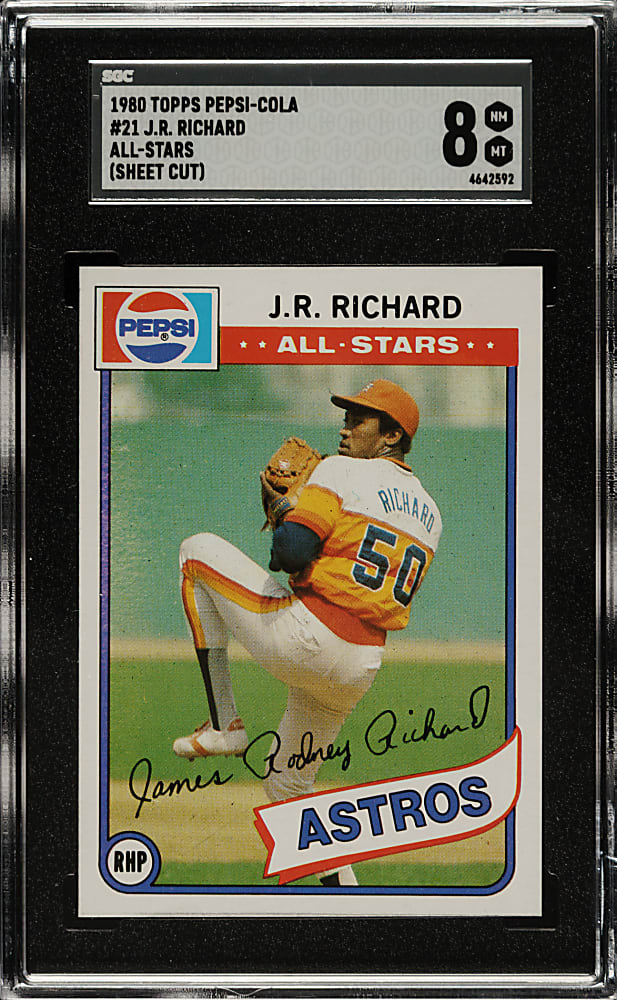 1980 Topps Pepsi-Cola All-Stars #21 J. R. Richard SGC NM/MT 8