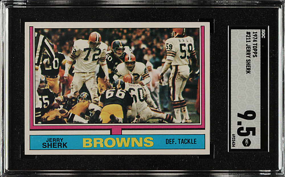 1974 Topps Football #211 Jerry Sherk SGC MINT+ 9.5