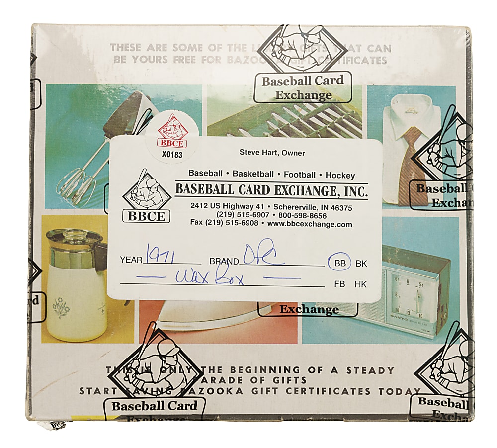 1971 O-Pee-Chee Unopened Wax Box (36 Packs) - BBCE