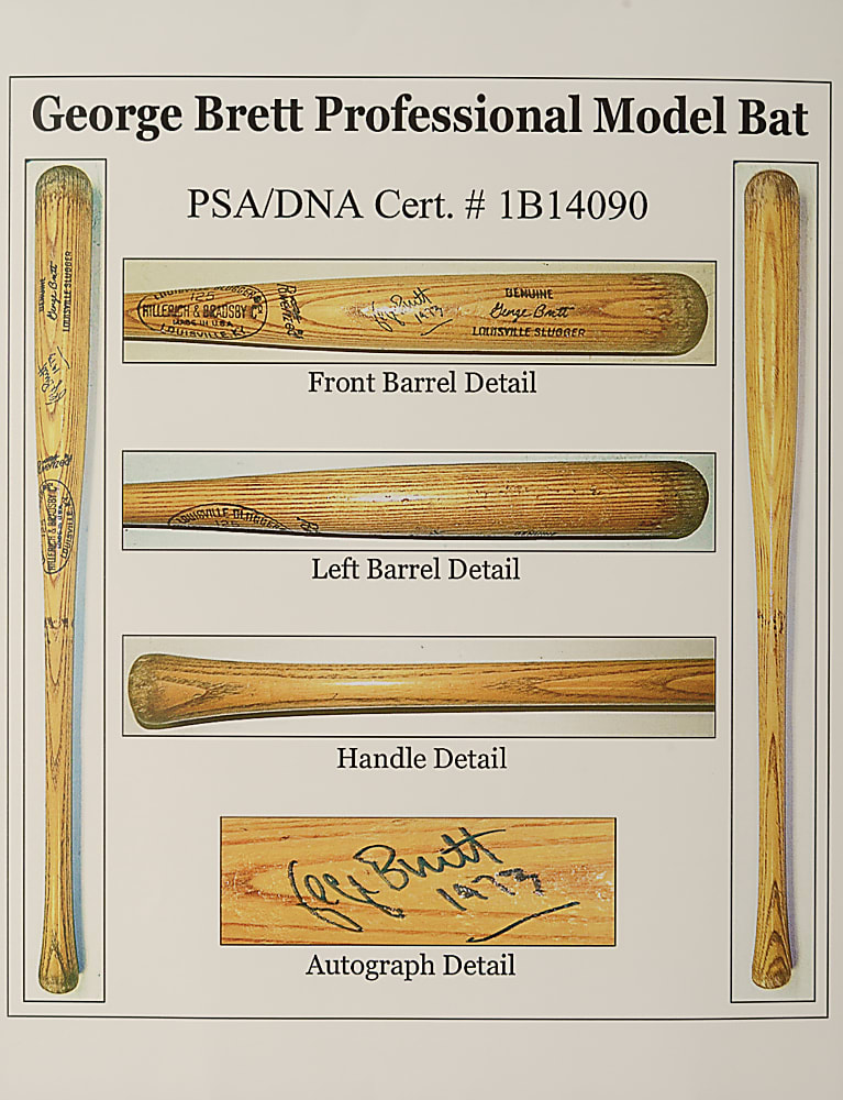 1974 George Brett Kansas City Royals Signed Game-Used Rookie-Era Bat - PSA/DNA