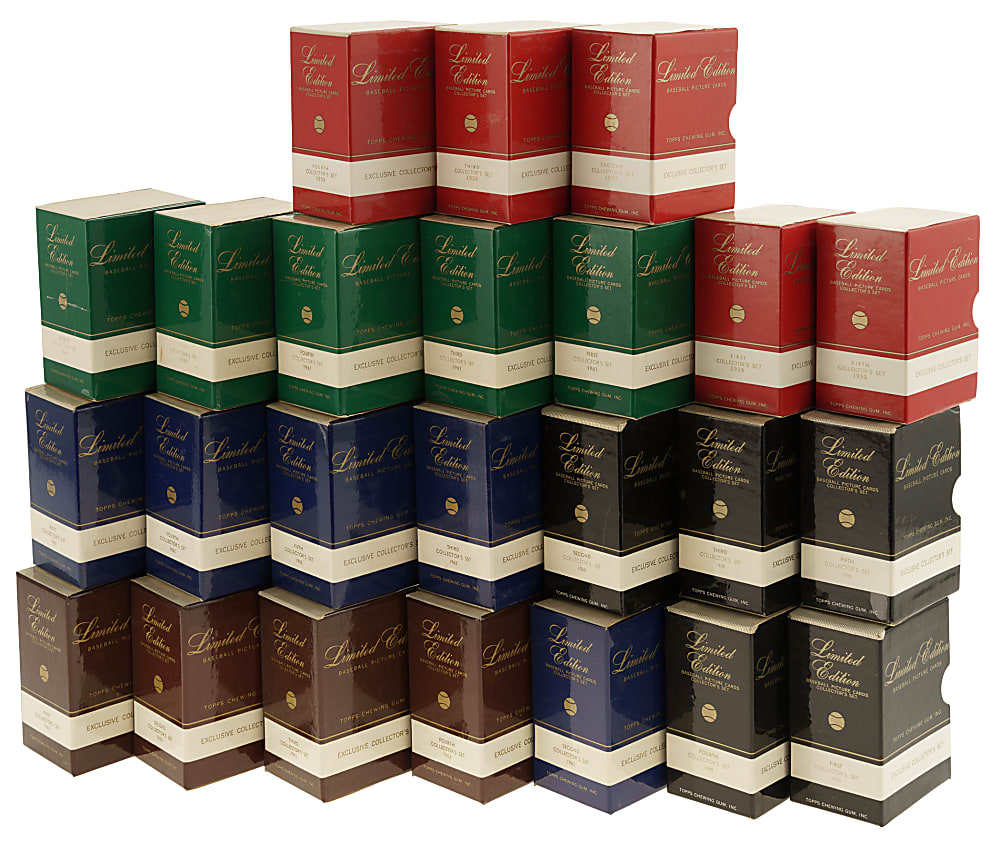1959 to 1963 Topps Presentation Set Display Box Collection (25 Boxes)