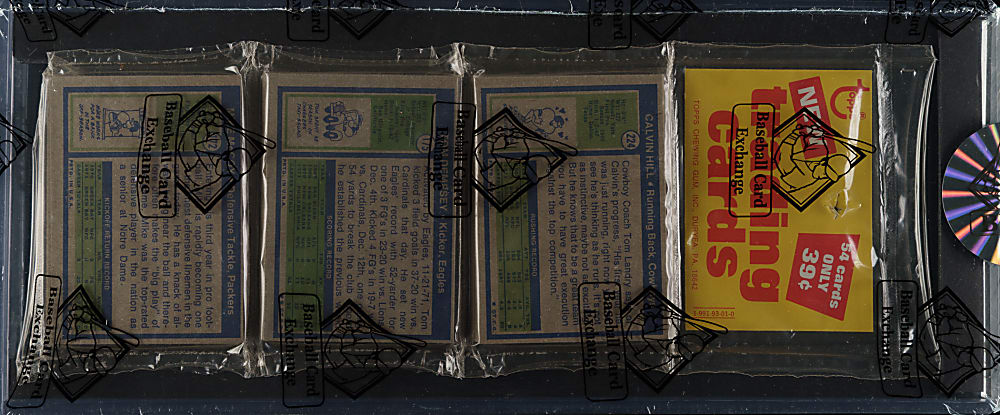 1972 Topps Football Unopened Rack Pack - Fran Tarkenton on Top - BBCE