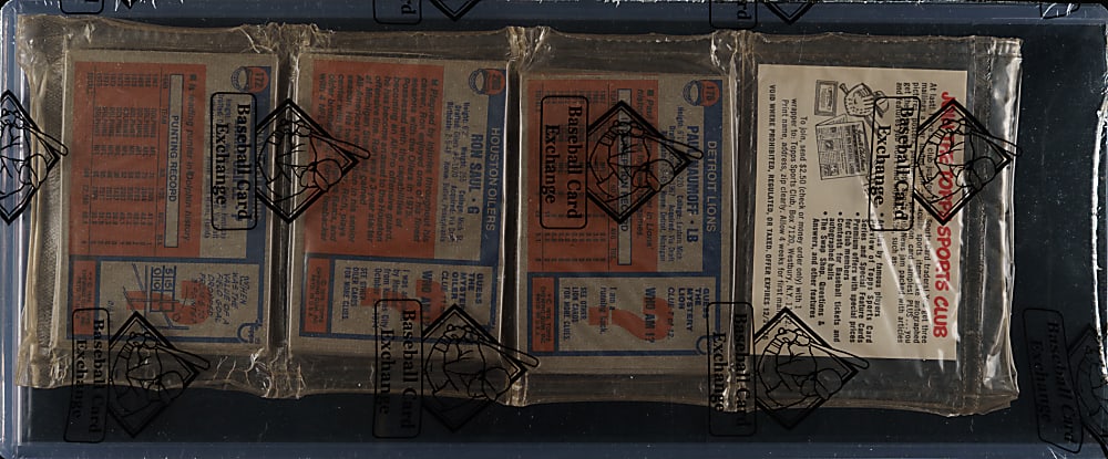 1976 Topps Football Unopened Rack Pack - BBCE