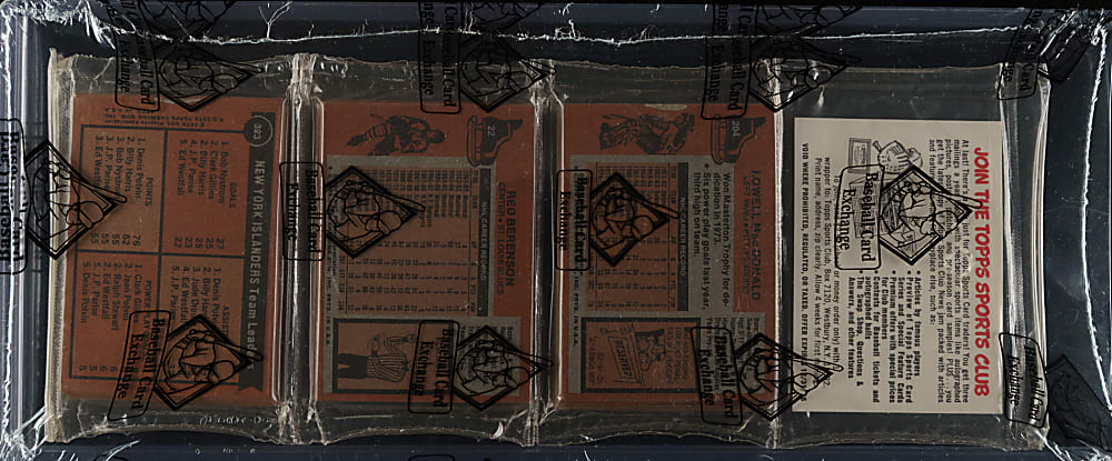 1975-1976 Topps Hockey Unopened Rack Pack - BBCE