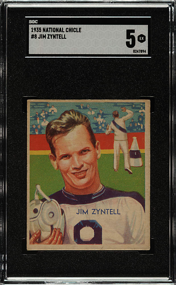 1935 R331 National Chicle Football #8 Jim Zyntell SGC EX 5