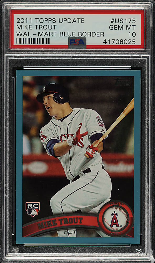 2011 Topps Update #US175 Mike Trout Walmart Blue Border PSA GEM MINT 10