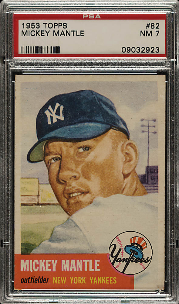 1953 Topps #82 Mickey Mantle PSA NM 7