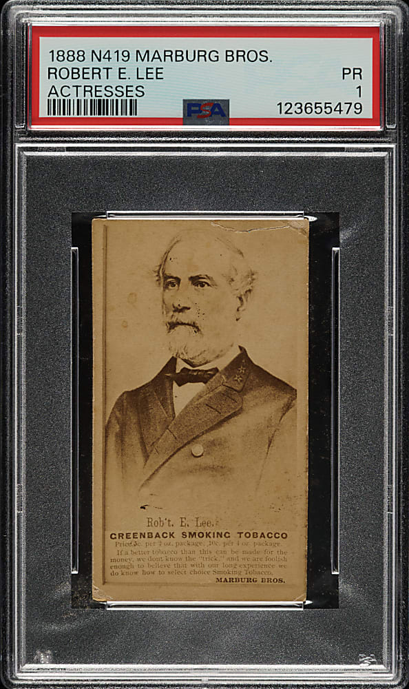 1888 N419 Marburg Bros. Actors/Actresses Robert E. Lee PSA POOR 1