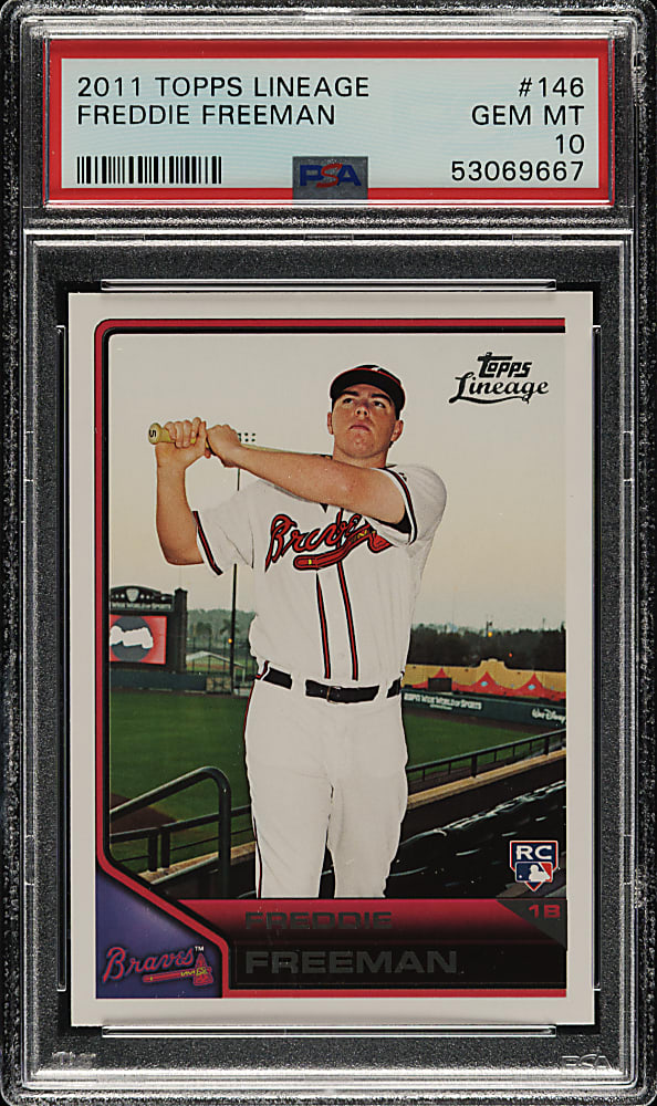2011 Topps Lineage #146 Freddie Freeman Rookie PSA GEM MINT 10