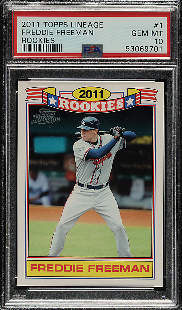 2011 Topps Lineage Rookies #1 Freddie Freeman PSA GEM MINT 10