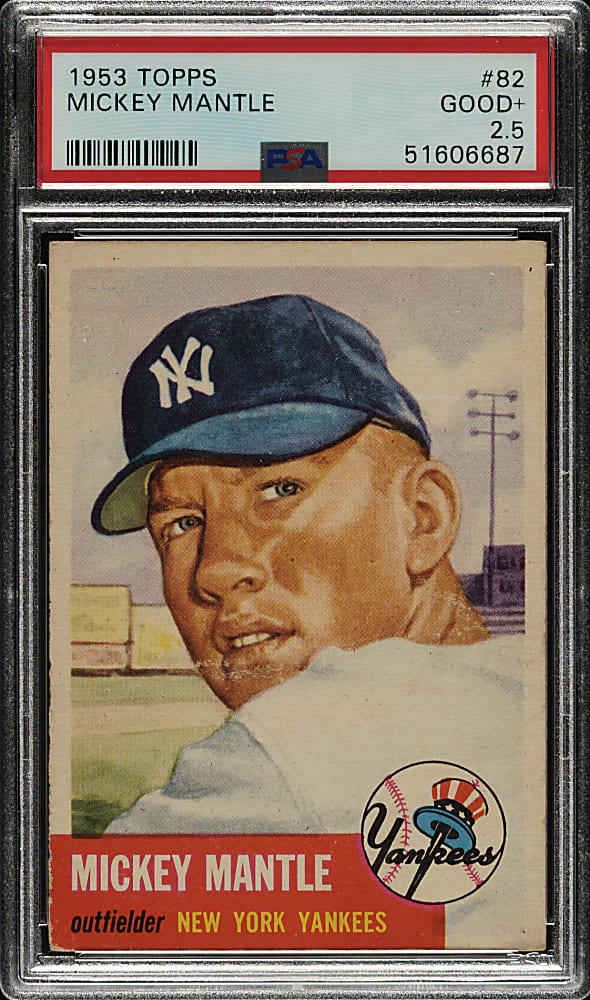 1953 Topps #82 Mickey Mantle PSA GOOD+ 2.5