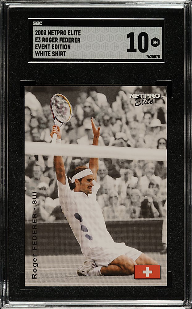 2003 Netpro Elite Tennis Event Edition #E3 Roger Federer White Shirt SGC GEM MINT 10