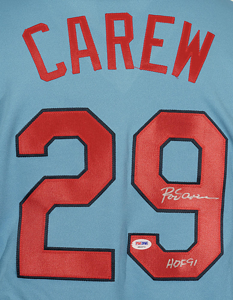 Rod Carew Signed Minnesota Twins Jersey with "HOF 91" Inscription - PSA/DNA
