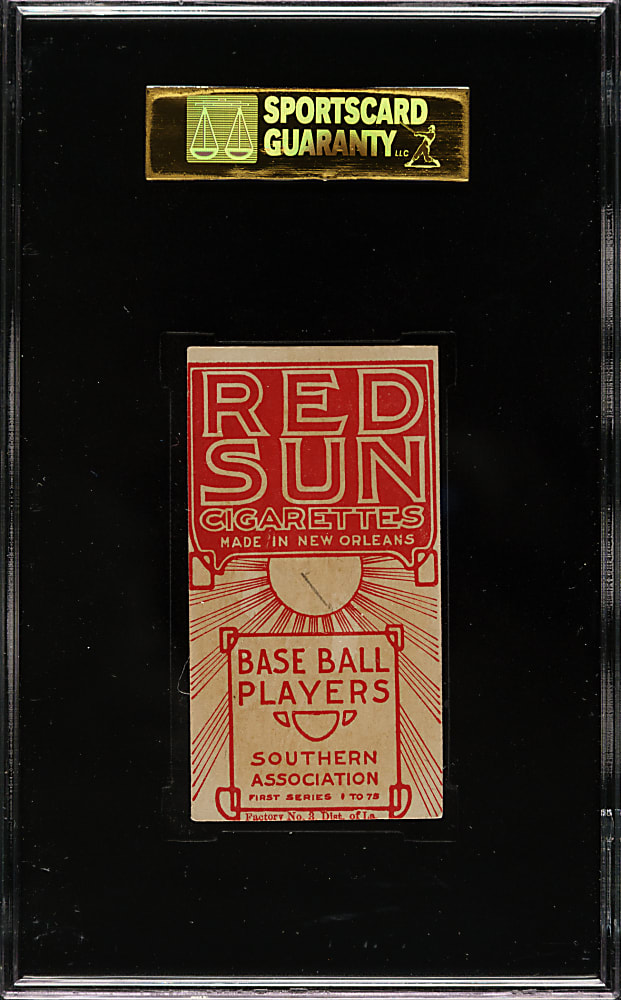 1910 T211 Red Sun Cigarettes Bill Bartley SGC Authentic