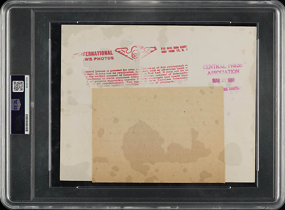 1951 New York Yankees Spring Training with Mickey Mantle Rookie Original Dave Cicero Photograph PSA/DNA Type I