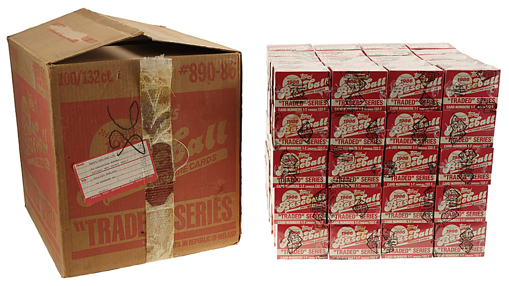 1986 Topps Traded Original Factory-Set Case (100 Unopened Sets) - BBCE - From A Sealed Case (FASC)