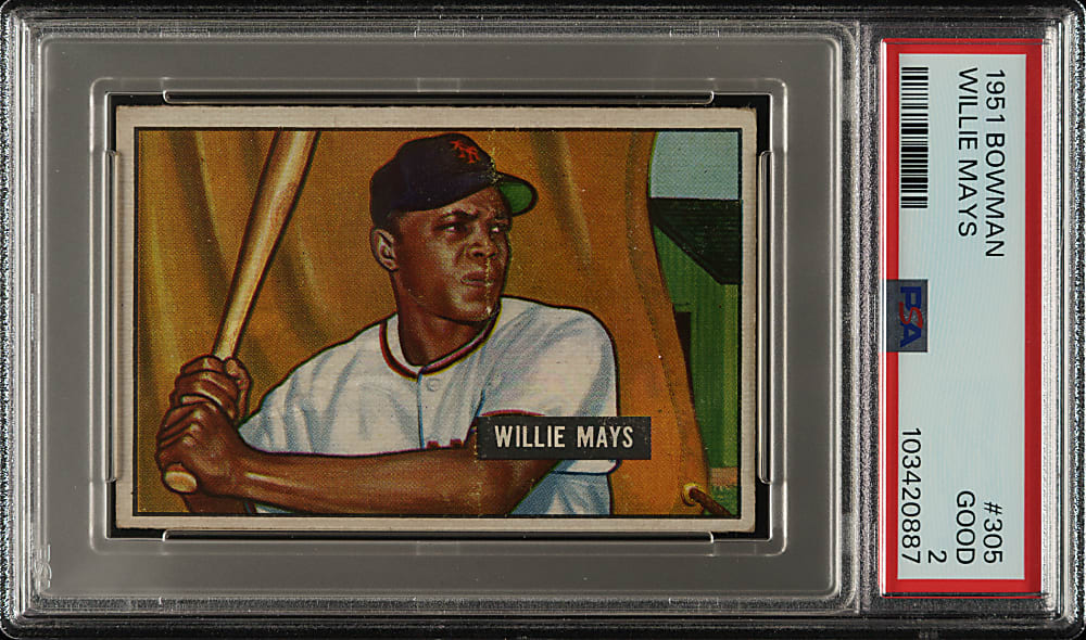 1951 Bowman #305 Willie Mays Rookie PSA GOOD 2