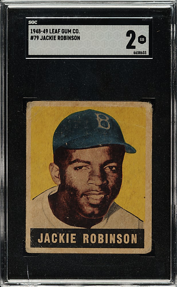 1948-1949 Leaf #79 Jackie Robinson Rookie SGC GOOD 2