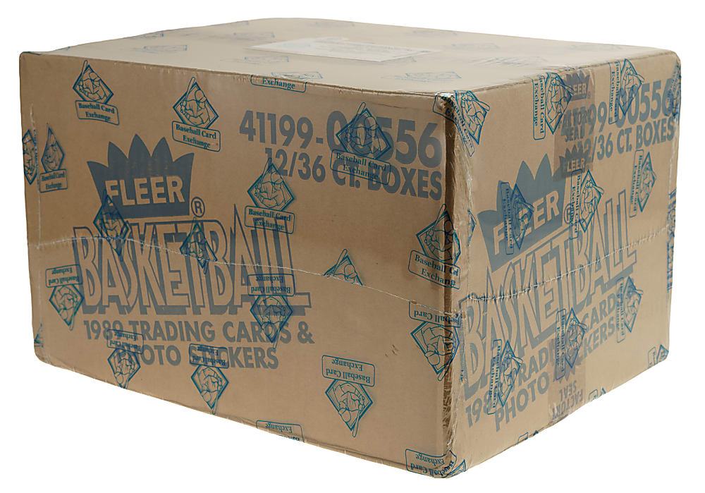 1989-1990 Fleer Basketball Factory-Sealed Unopened Wax Box Case (12 Boxes) - BBCE