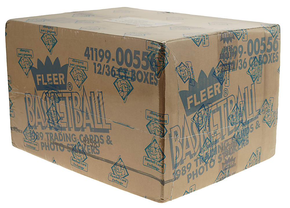 1989-1990 Fleer Basketball Factory-Sealed Unopened Wax Box Case (12 Boxes) - BBCE