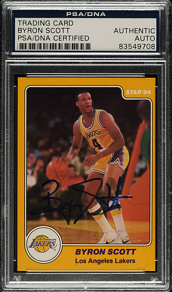 Signed 1983-1984 Star Basketball #22 Byron Scott Rookie - PSA/DNA