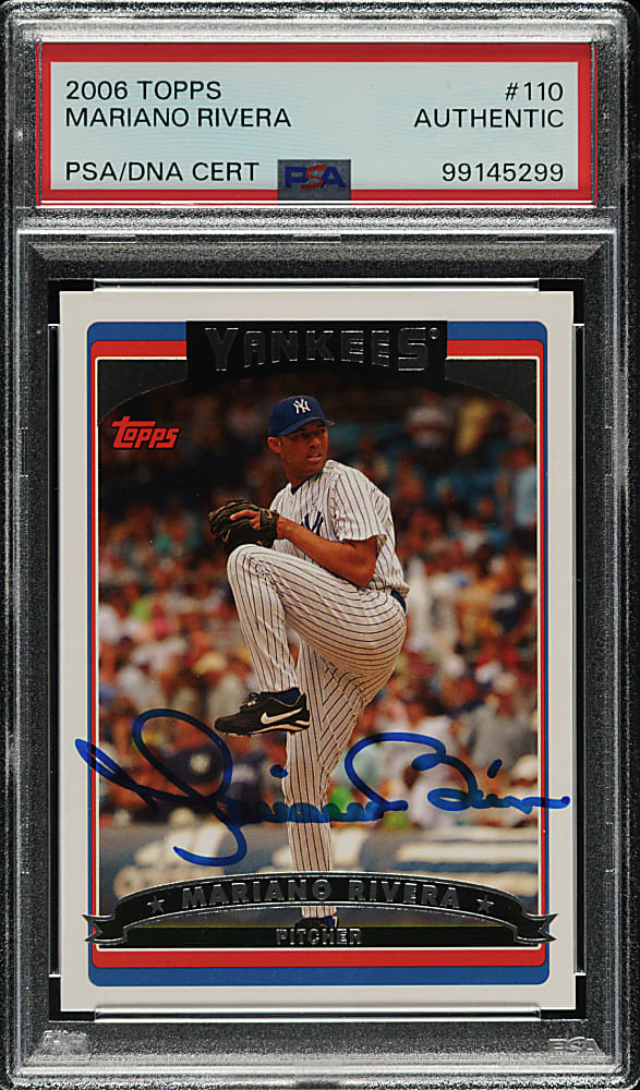 Signed 2006 Topps #110 Mariano Rivera - PSA/DNA