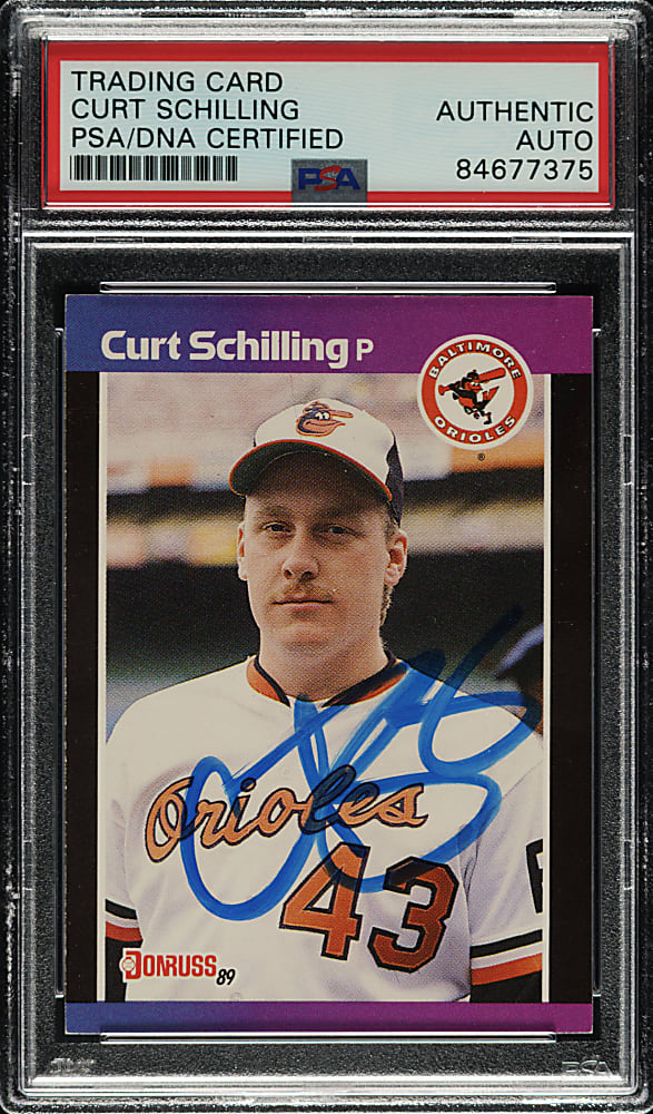Signed 1989 Donruss #635 Curt Schilling Rookie - PSA/DNA