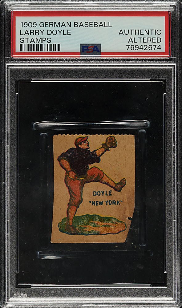 1909 German Baseball Stamps Larry Doyle PSA Authentic
