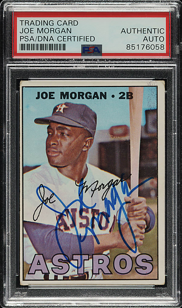 Signed 1967 Topps #337 Joe Morgan - PSA/DNA