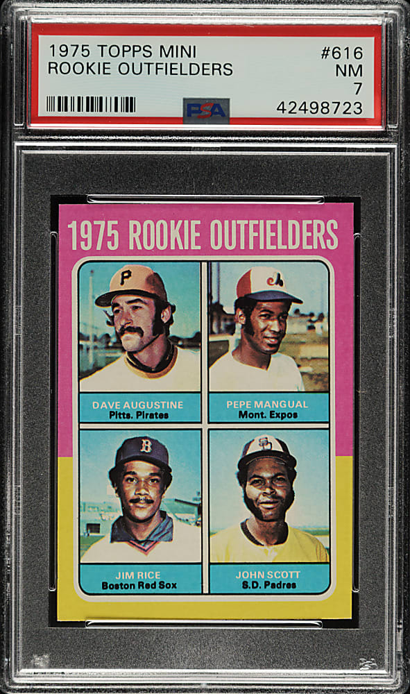 1975 Topps Mini #616 Jim Rice Rookie PSA NM 7