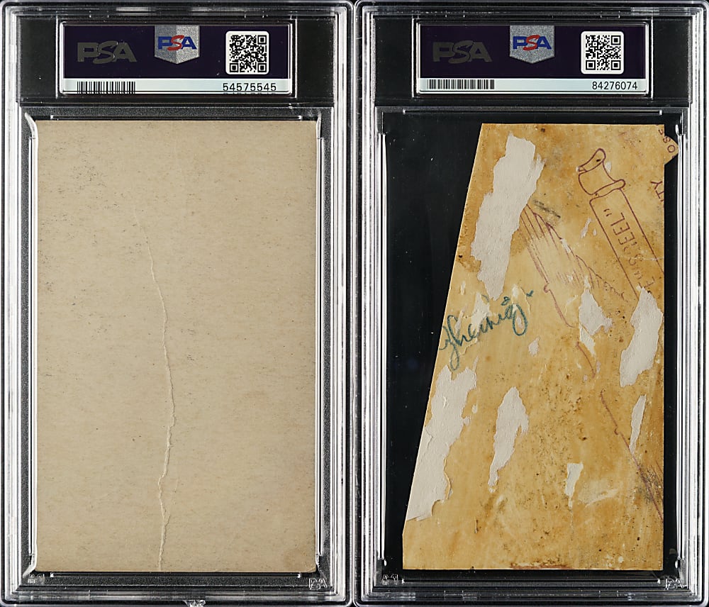 Circa 1923 Lou Gehrig Rookie Original International Newsreel Photograph PSA/DNA Type I with 1928 Exhibits PSA FAIR 1.5 - Matched Pair!
