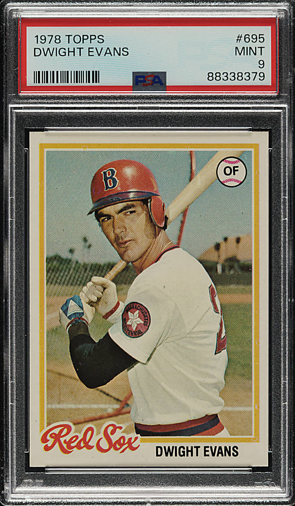 1978 Topps #695 Dwight Evans PSA MINT 9