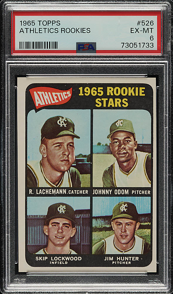 1965 Topps #526 Jim "Catfish" Hunter Rookie PSA EX-MT 6