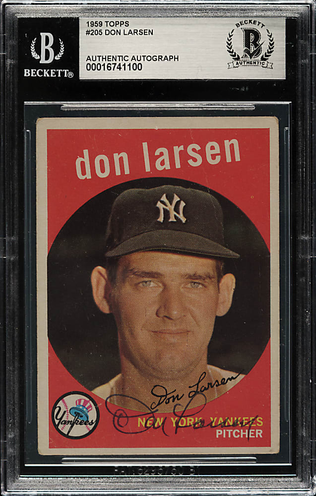 Signed 1959 Topps #205 Don Larrsen - Beckett
