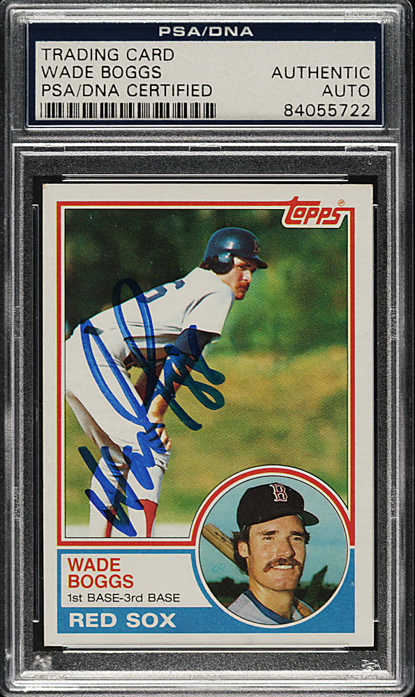 Signed 1983 Topps #498 Wade Boggs Rookie - PSA/DNA