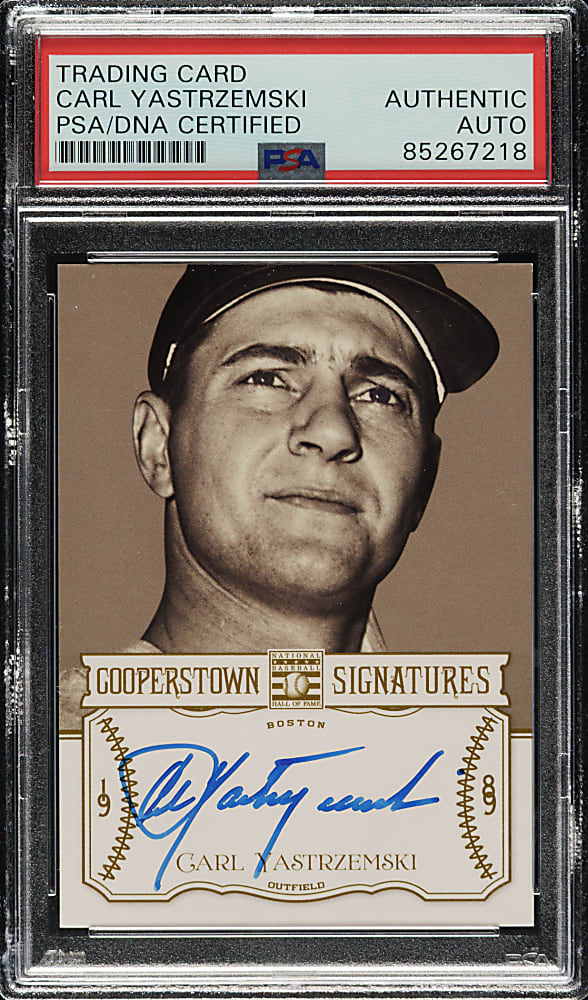 Signed 2013 Panini Cooperstown Signature #HOF-YAZ Carl Yastrzemski - PSA/DNA
