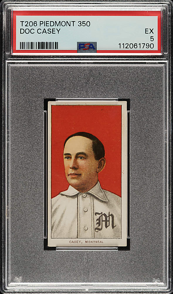 1909-1911 T206 White Border Doc Casey PSA EX 5