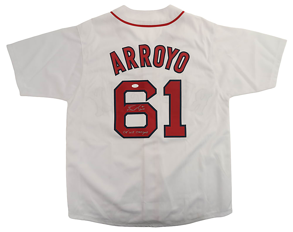 Bronson Arroyo Signed Boston Red Sox Jersey with "04' WS Champs" Inscription - JSA